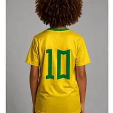 Camiseta de Criança e adulto do Brasil Copa do mundo 2026 Roupa Infantil P ao GG Básica Confortável Estilosa