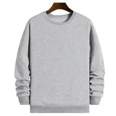 Moletom Gola Redonda Blusa De Frio Básico Careca Casaco Feminino Masculino Flanelado Algodão Liso