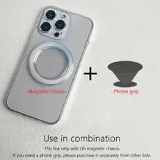 Popular Magnetic Adaptador Base Redonda Adesivo Para IPhone 16 Pro Max Soquete Bolso Aperto Suporte Expansão