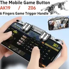 6 Dedos Telefone Celular Gamepad Joystick Controlador Z06/AK19 Para PUBG Objetivo Tiro ABS Botão Chave Gatilho Do Jogo