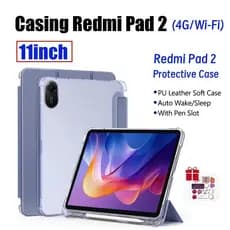 for Xiaomi Capa Redmi Pad 2 11 Polegadas 2025 4G/Wi-Fi Com Slot Para Caneta Tablet 4G Smart Case Transparente Back