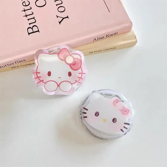 Aperto Para Magnético Dos Desenhos Animados Bonito Olá Kitty Suporte Do Telefone Móvel Tok Griptok Dobráv