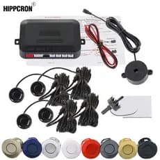 Sensor De Ré Estacionamento Kit completo 22mm 4 Sensores Com Sinal Sonoro Oito Cores