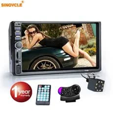 Central Multimídia MP5 Automotivo 2 Din Bluetooth 7 Polegadas USB/AUX/TF Com Tela De Toque Mirrorlink