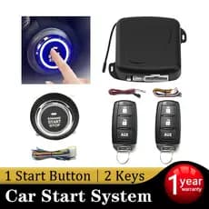 Alarme de carro, partida/parada com um toque, sistema sem chave, 12V, tipo universal