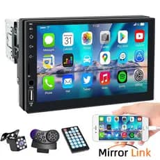 Rádio Do Carro Estéreo MP5 Player 1 Din Tela De Toque Bluetooth Espelho Link USB FM Com Câmera Traseira