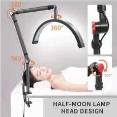 Luz Meia Lua Estética LED - Luz Natural, Rotação 360° Sem Suporte Para Celular