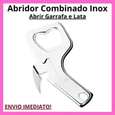 Abridor Combinado Abridores De Lata E Garrafas 9cm Aço Inox Viel Utensilio De Cozinha