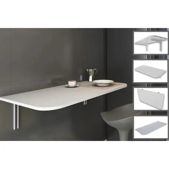 Mesa Dobrável De Parede 90x40 Preta ou Branca Rápida Entrega