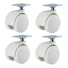 Rodinhas Brancas ou Pretas - Móveis - Berço - Carrinhos - 42 MM