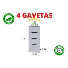 Organizador  MDP Gaveteiro 4 Gavetas Roupas Sapatos Objetos