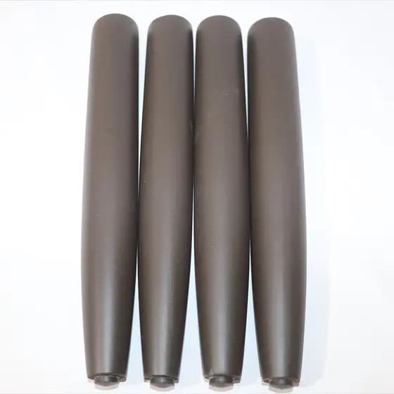 Kit 4 Pés Palito 25cm Tabaco Para Móveis Cama Sofá Poltrona Puff