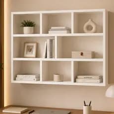 Prateleira Cubo Decorativa Nicho Em MDF Branco Decoração Quarto Sala