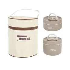 Kit 2 Marmitas Redondas para Alimentos + Bolsa Térmica Crossfit Compacta