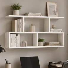 Nicho Organizador Multiuso Em Mdf Branco Nicho Decorativo Para Livros Quarto
