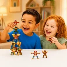 Jogo do Equilíbrio Caiu Perdeu Torre Maluca De Equilíbrio Bonecos de Plástico