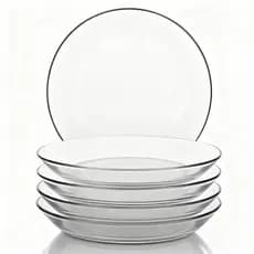 Jogo Prato Fundo Vidro Resistente Kit 5 10 15 Unidades Jantar Almoço Restaurante Bar Mesa Posta