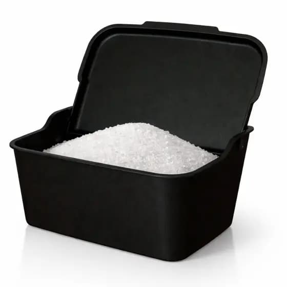 Saleiro de Cozinha Preto 500ml com Tampa Pote Porta Sal Organizador para Bancada