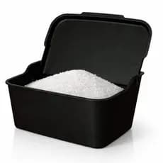 Saleiro de Cozinha Preto 500ml com Tampa Pote Porta Sal Organizador para Bancada