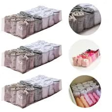 KIT Com 3 Colmeias organizadora para calcinhas e meias 18 espaços