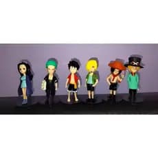Kit 6 Action Figures One Piece Anime PVC – Luffy Zoro Nami Sanji Ace Sabo