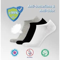 Kit 6 Meia unisex Adulto Cano Curto Otima Qualidade Algodão puro de Antibacteriano  Prevenção de odores  Absorção do suor  Respirável
