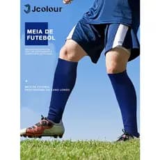 Kit 3 Meião Futebol esportes Profissional Original Meias de comprimindo ao ar livre correndo Tubo longo para Jovens