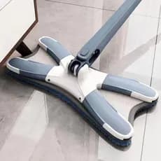 Esfregão Giratório Lava E Seca Torção Microfibra Multiuso Limpeza de Piso Cozinha Limpa Rodo Mágico 360°