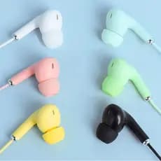 Fone De Ouvido Macaron Super Bass com fio com microfone auxiliar p2 Original