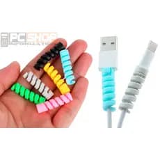 Protetor de Cabo Mola Espiral para Cabos de Celular Fone de Ouvido USB Carregador Tablet Notebook iPhone e Android