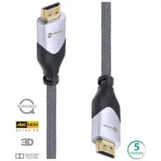 Cabo HDMI Blindado 2.0 4K 60Hz Pontas Gold Revestimento em Nylon Ultra Resistente