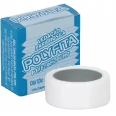 Kit 50 Fita Veda Rosca Branca 12mm Seal-Tape 5m - Polyfita