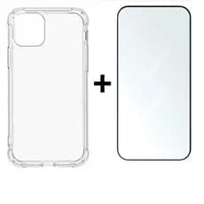 Kit 2em1 Capa TPU + Película de Vidro Temperado 3D Para iPhone X XS 11 12 13 14 15 16 17 Pro Max