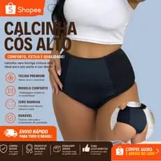 kit 2 calcinha modeladora pos parto segura barriga cos cintura alta anti culote elimina imperfeição