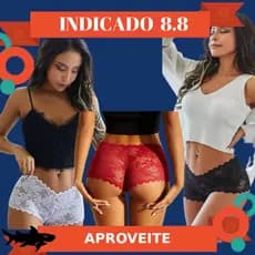 kit 5 caleçon  calcinha  de renda eletrônica não marca na roupa de ginastica ideal pra roupa academia