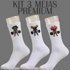 Meias Esportiva Cano Alto Menina  poderosas – Edição Especial Academia & Streetwear