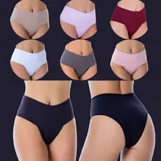 Kit 10 Calcinha Cintura Alta Cos Duplo Modeladora Power Fitness Segura Barriga