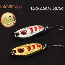 1pcs Iscas De Pesca Giratórias Wobbler Spinner Mini Colheres De Sopa Artificial Bass Hard Sequin Metal Anzol De Aço