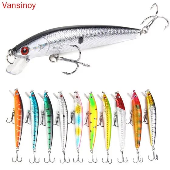Iscas De Pesca Iscas De Minnow Iscas De Água Superior Para Truta Robalo Salmão De Pesca De Minnow De Água Salgada / Doce