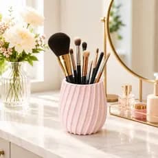 Porta Pincéis de Maquiagem Organizador Decorativo Plástico Premium Resistente