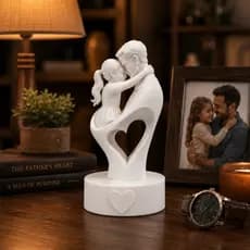 Presente dia dos Pais - Escultura Decorativa Pai e Filho ou Filha P- resente Pai Moderno Minimalista