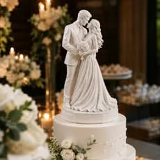 Topo de Bolo Casamento Noivos Novinhos Enfeite Decoração Presente Casamento