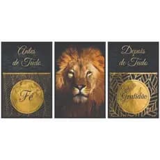 quadro decorativo - leão moeda -