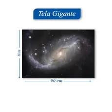 Quadro Decorativo 90x60cm Paisagem Galaxia Via Lactea Céu Estrelas Planetas Astronomia