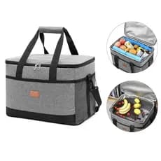 Bolsa Sacola Térmica 30L Impermeável Com Alça Viagem Praia Cinza - WCT FITNESS