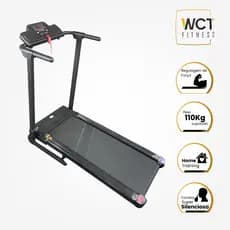 Esteira Elétrica Ergométrica Bivolt Dobrável 2,0Hp Ginastica Residencial WCT Fitness