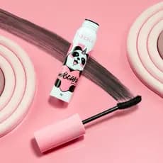 Máscara Rímel Para Cílios Big No Panda Vizzela Vegano 5g Volumão Preta Pincel Curvado Definição