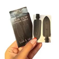 Hair Clip Kit de Clipes de Cabelo 2 uni de 8 cm Preto - Lua e Neve