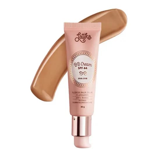 BB Cream com FPS 44 Proteção Solar + Clareador + Anti-rugas - Latika
