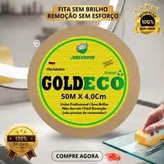 Fita Adesiva Dupla Face P/ Próteses Capilares E Perucas Goldeco 50m x 4,0cm